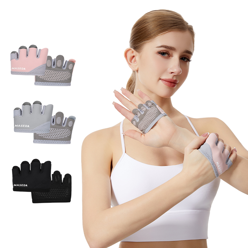 Yoga Fitness Usa - Pair of Fitness Fingerless Gloves: Anti-Blister