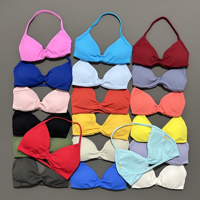 Yoga Fitness Exercises - Sports Strappy Bra Yoga Underwear Women
