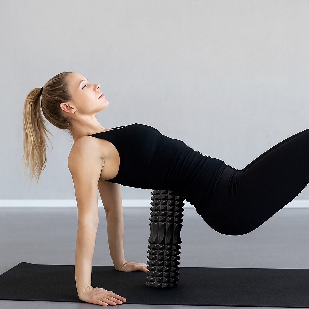 EVA Foam Fitness Back Roll Tri - Yoga Fitness Exercises recension och pris